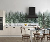 Winter Snowy Forest Wallpaper, Watercolor Mural, Oversized Custom Size Wall Art, Non - Woven, Non - Adhesive, Modern Wall Paper, Removable - Adawall Wallpaper - Registered Trade Accounts Only, Wallpaper Wholesale Account - W77825 - Adawall Wholesale - Wallpaper Wholesaler
