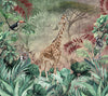 Yellow Tropical Forest Theme Wallpaper, Animals Wall Mural, Giraffe, Birds, Leaves, Jungle, Non - Pasted, Large Wall Art, Removable, Nature Theme - Adawall Wallpaper - Registered Trade Accounts Only, Wallpaper Wholesale Account - A312-2 - Adawall Wholesale - Wallpaper Wholesaler