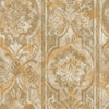 Yellow Washed Distressed Wallpaper, Rich Damask Textured Wallcovering, Large 114 sq ft Roll, Washable, Rusted Effect, Abstract Wallpaper - Walloro High End Wallcoverings & More